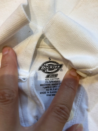 Small White Dickies Polo Shirt