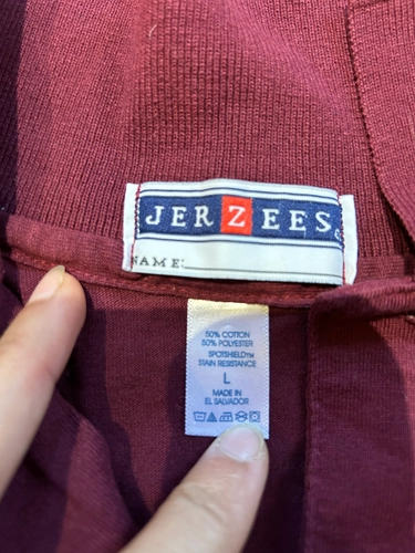 Large Burgundy Jerzees Polo Shirt