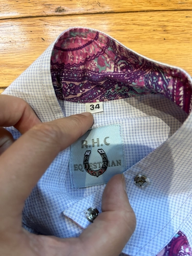 34 Blue R.H.C. Equestrian Show Shirt