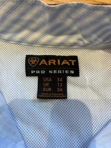 34 Blue Ariat Pro Series Show Shirt 