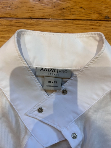 XLarge White Ariat Pro Series Shirt