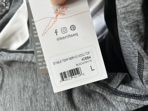 Large Black/Grey Kerrits Merino Shirt