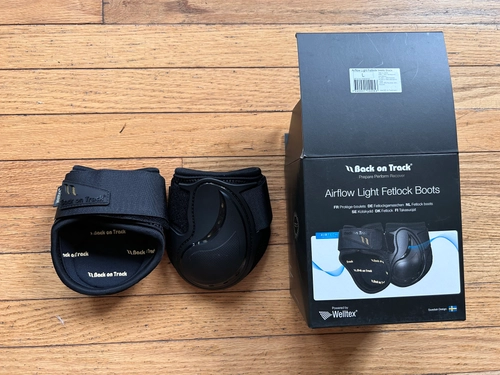 Large Black Air Flow Back On Track Boots