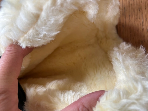 Large Black Sheepskin Lined Back On Track Boots