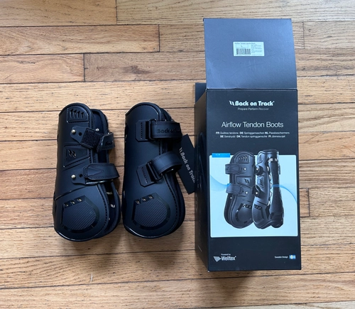 Large Black Air Flow Back On Track Boots