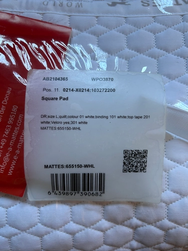 Large White Mattes Dressage Pad