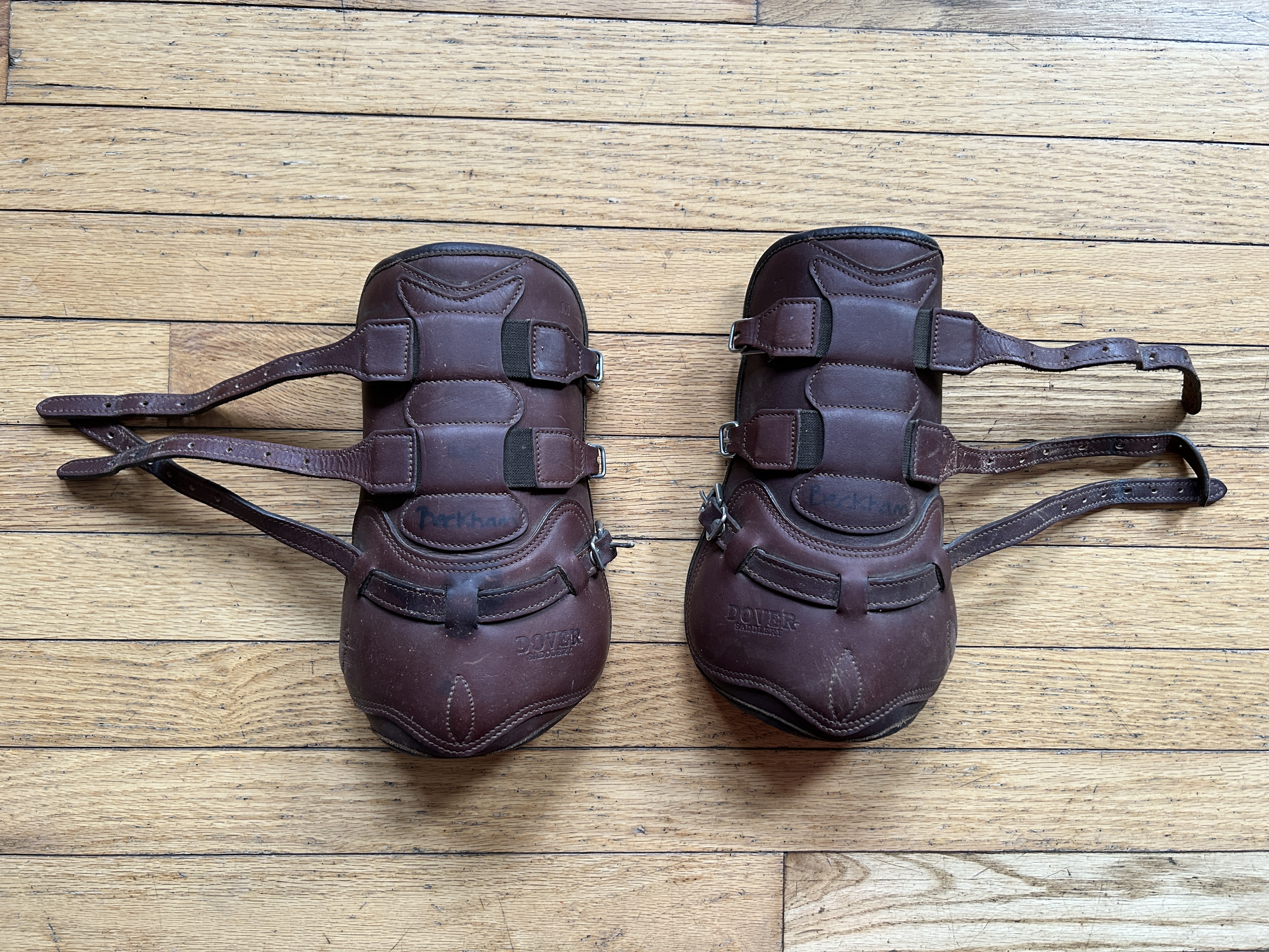 Medium Brown Dover Leather Open Front Boots