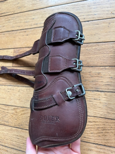 Medium Brown Dover Leather Open Front Boots