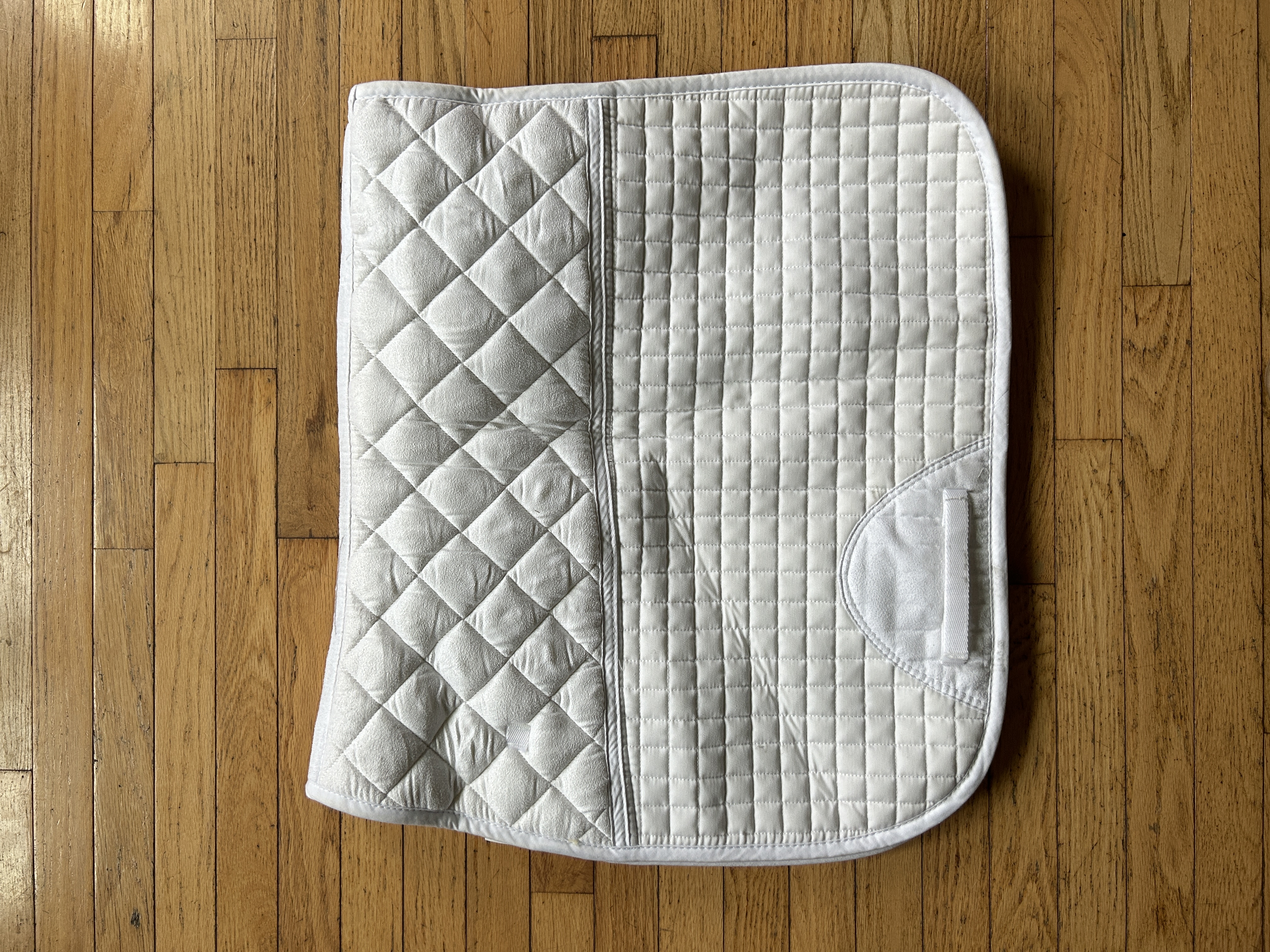 White Ovation Fleece Lined Dressage Pad