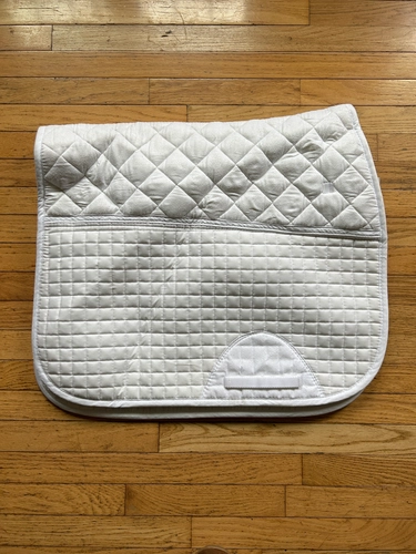 White Ovation Fleece Lined Dressage Pad