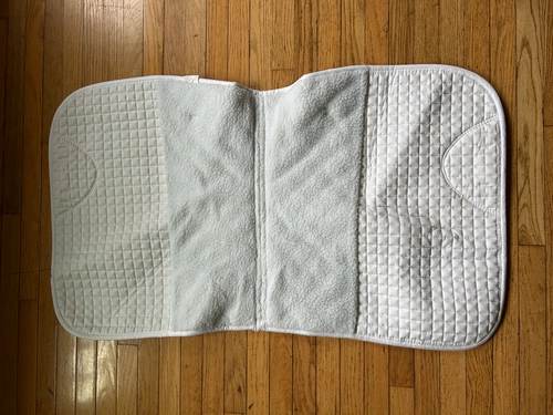 White Ovation Fleece Lined Dressage Pad