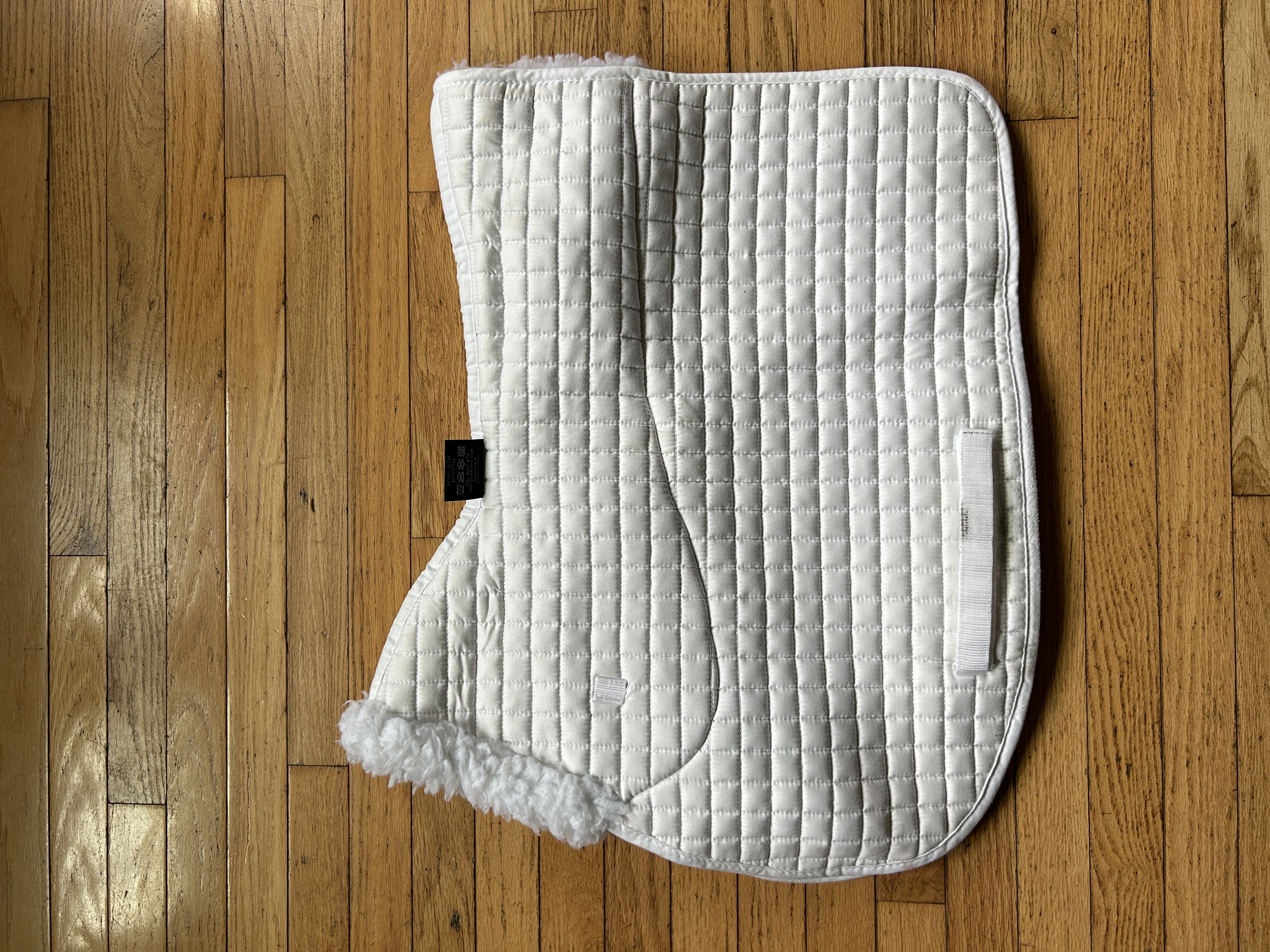 White Shires Fleece Lined Dressage Pad