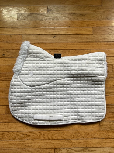 White Shires Fleece Lined Dressage Pad