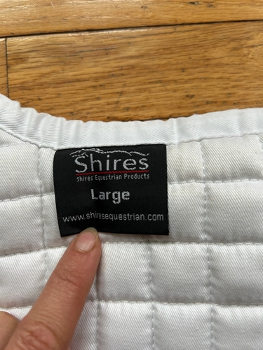 White Shires Fleece Lined Dressage Pad