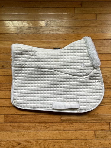 White Shires Fleece Lined Dressage Pad