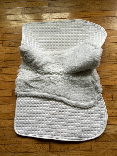 White Shires Fleece Lined Dressage Pad