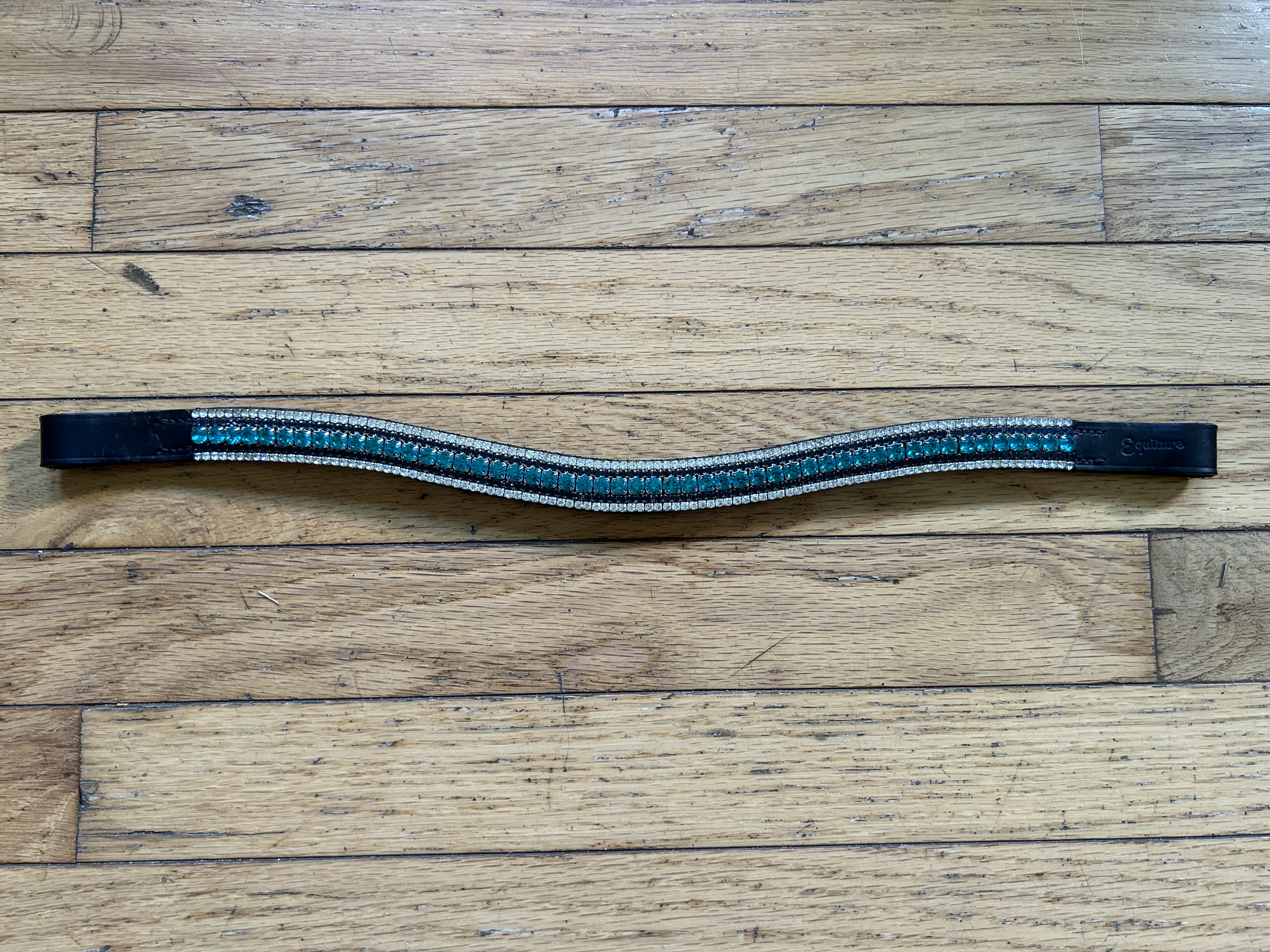 17.75" Navy/Green/White Equiture Browband