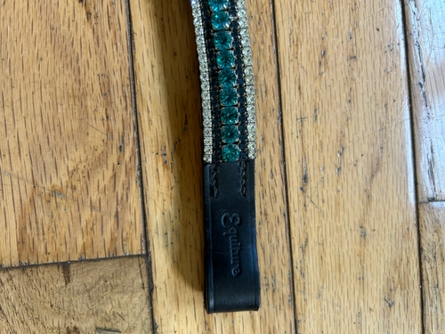 17.75" Navy/Green/White Equiture Browband