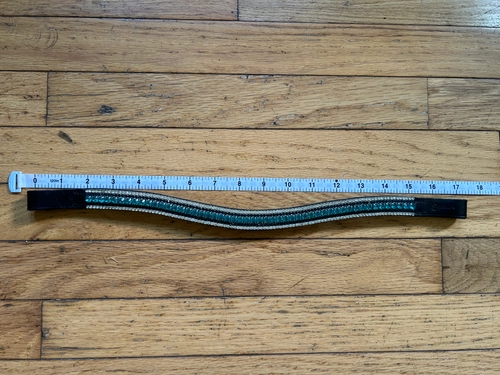 17.75" Navy/Green/White Equiture Browband