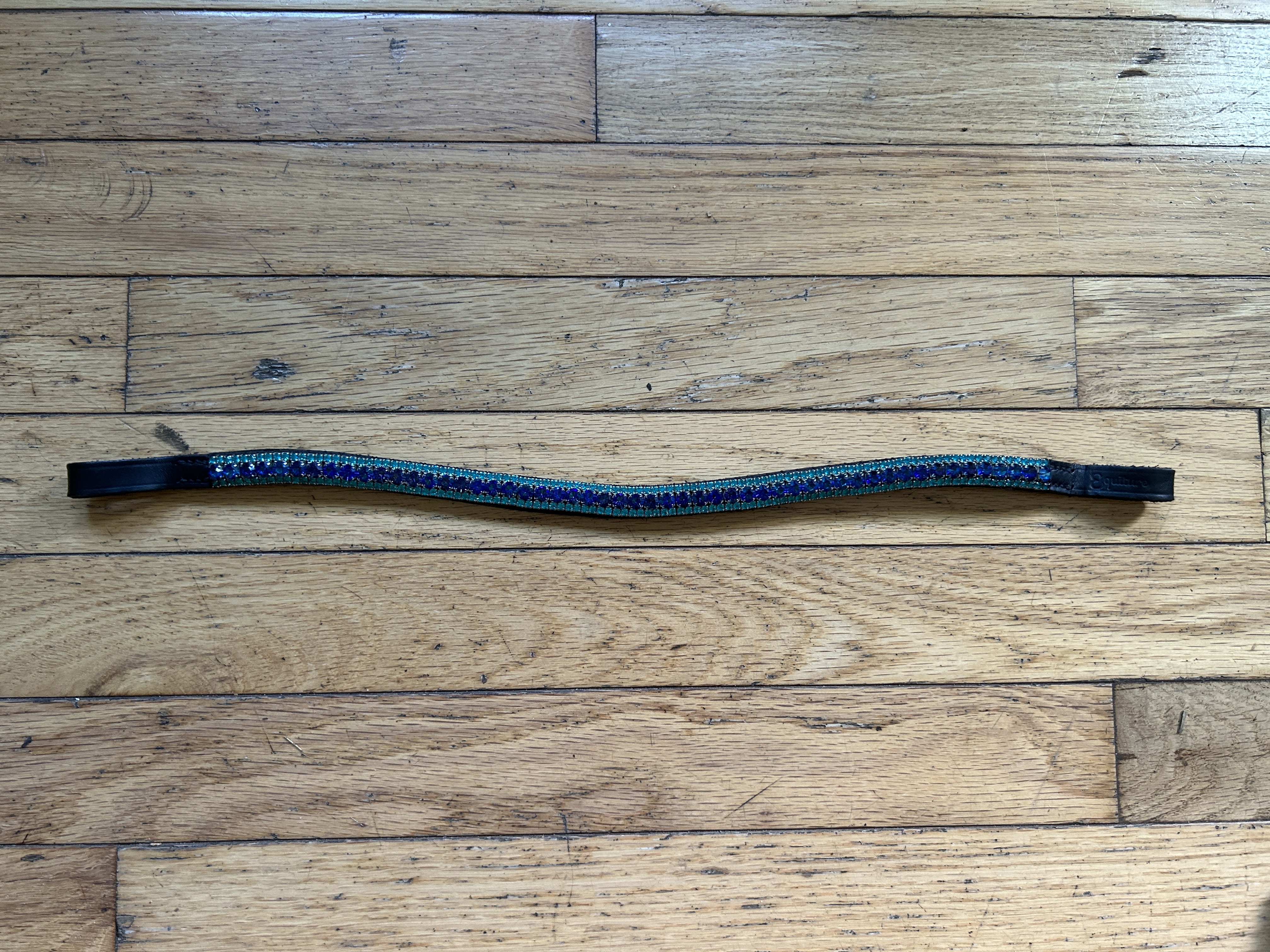 17.75" Navy/Green Equiture Browband