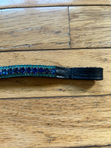 17.75" Navy/Green Equiture Browband