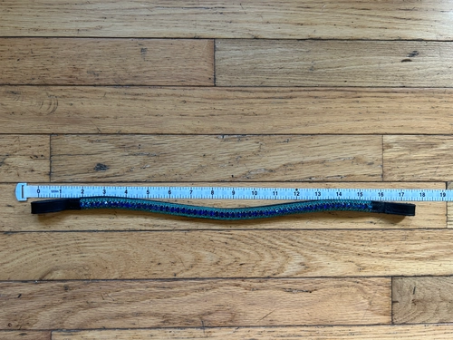 17.75" Navy/Green Equiture Browband