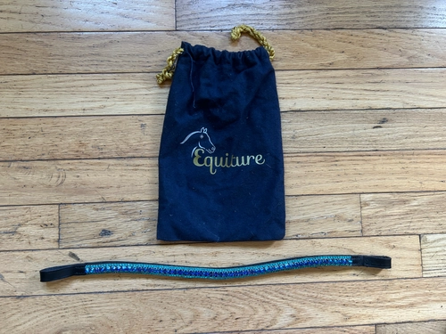 17.75" Navy/Green Equiture Browband