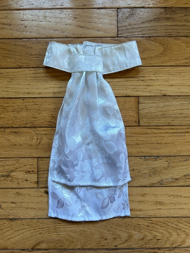 Pretied Stock Tie Silk W/ Roses