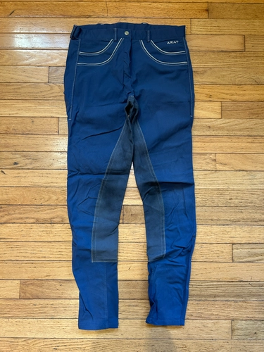 28 Blue/Grey Ariat Olympia Full Seat Breeches