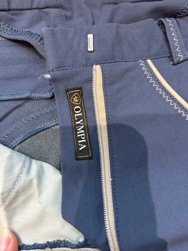 28 Blue/Grey Ariat Olympia Full Seat Breeches