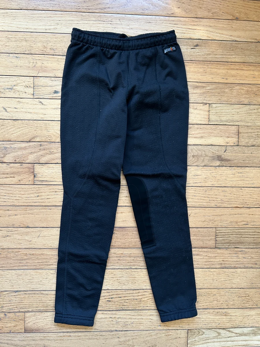 XL Black Kerrits Fleece Lined Kids Tights