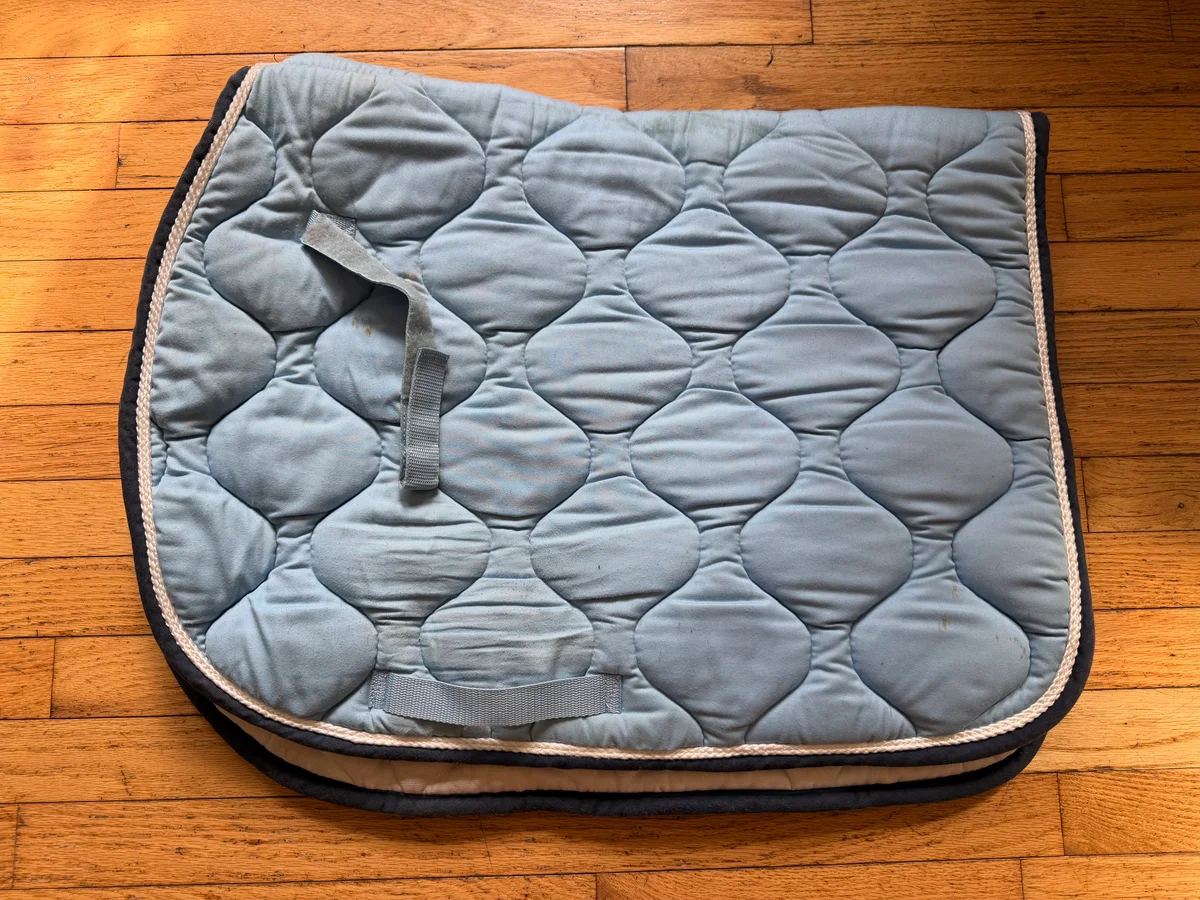 Blue Lettia Saddle Pad