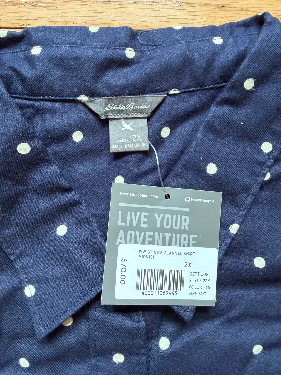 XXL Navy Eddie Bauer Flannel Shirt