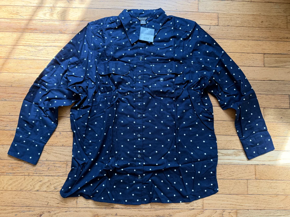 XXL Navy Eddie Bauer Flannel Shirt