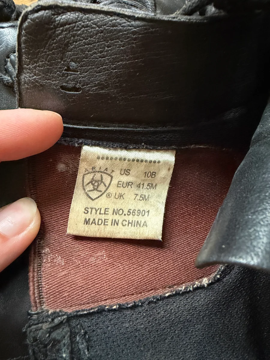10B Black Ariat Paddock Boots